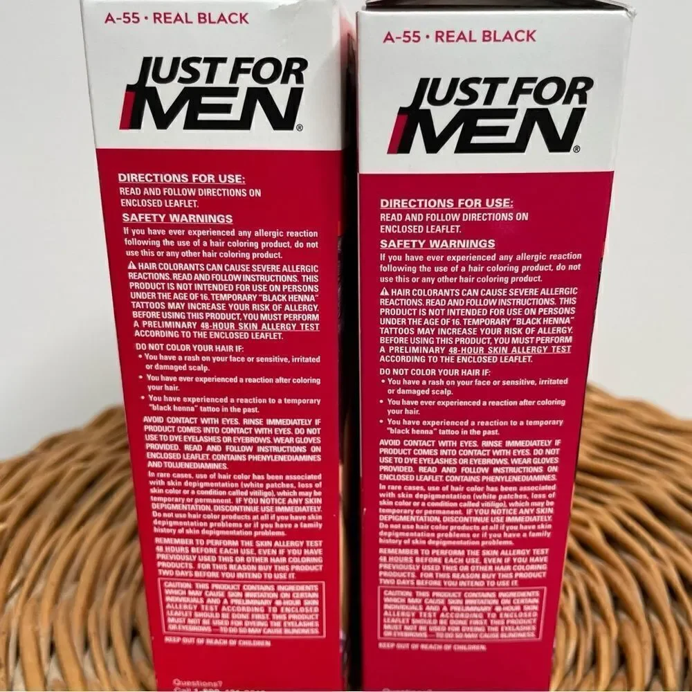 Just For Men Easy Comb In Hair Color A-55 Real Black Lot Of‎ 2 New And Sealed